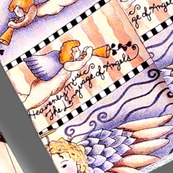 Home Dining Cloth Napkins Set (4) Messages From Angels Pattern Super Colorful - Picture 8 of 8